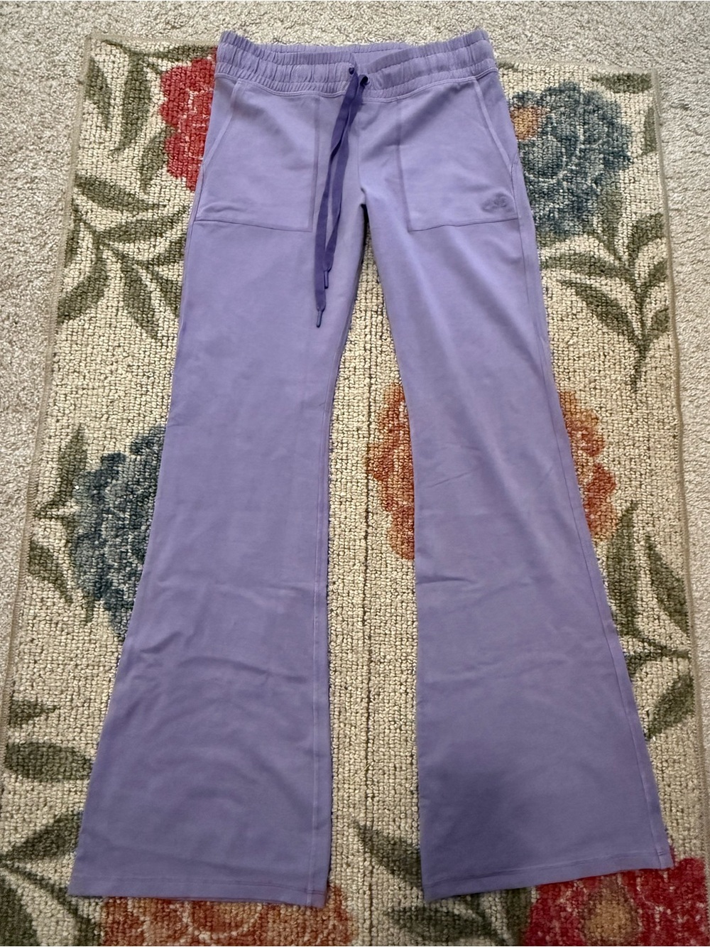 Pink Victoria’s Secret Purple Flare Pant with Dawstring